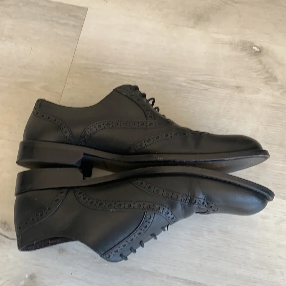Bruno Magli Black‎ Wingtip Alvar Shoes leather